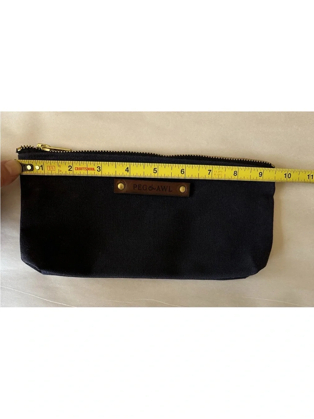 Peg and Awl No.5 The Scholar Pouch Coal Navy Blue Waxed